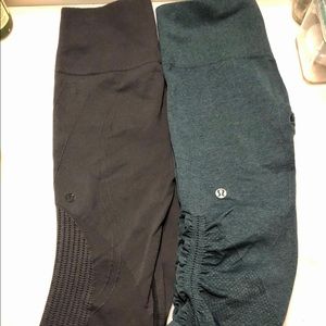 Lot of 2 Lululemon “In the Flow” cropped leggings